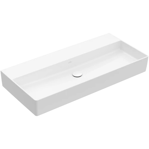Villeroy & Boch Memento 2.0 100 x 47 cm-es mosdó csaplyuk és túlfolyó nélkül Stone White CeramicPlus felülettel - 4A221FRW