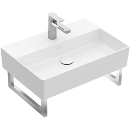 Villeroy & Boch Memento 2.0 50 x 42 cm-es mosdó 1 csaplyukkal Stone White CeramicPlus felülettel - 4A2250RW