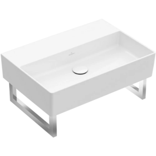 Villeroy & Boch Memento 2.0 50 x 42 cm-es mosdó csaplyuk és túlfolyó nélkül Stone White CeramicPlus felülettel - 4A2253RW