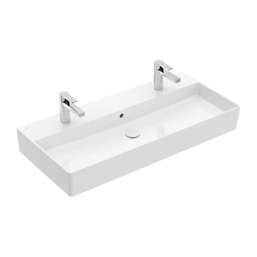 Villeroy & Boch Memento 2.0 100 x 47 cm-es mosdó 2 csaplyukkal - 4A22A401