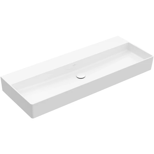 Villeroy & Boch Memento 2.0 120 x 47 cm-es mosdó csaplyuk és túlfolyó nélkül Stone White CeramicPlus felülettel - 4A22C3RW
