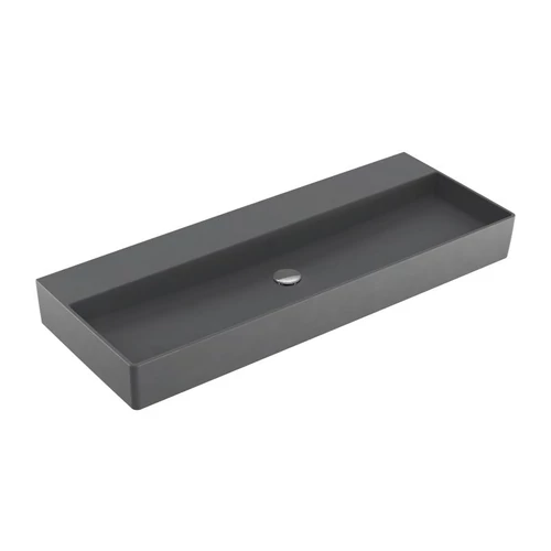 Villeroy & Boch Memento 2.0 120 x 47 cm-es mosdó csaplyuk és túlfolyó nélkül Graphite CeramicPlus felülettel - 4A22CFI4
