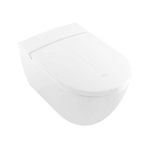 Villeroy &amp; Boch ViClean BIDÉFUNKCIÓS WC-ÜLŐKE, GYŰRŰ NÉLKÜLI MÉLYÖBLÍTÉSŰ WC Fehér Alpin CeramicPlus felülettel V0E100R1