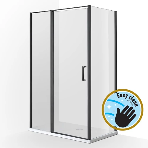 Wellis Triton Black 1 nyílóajtós szögletes zuhanykabin (N) - Easy Clean bevonattal - WC00480
