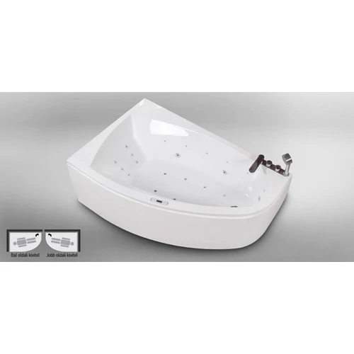 Wellis Matana 160 balos E-Drive hidromasszázs kád csaptelep nélkül - WK00176-1