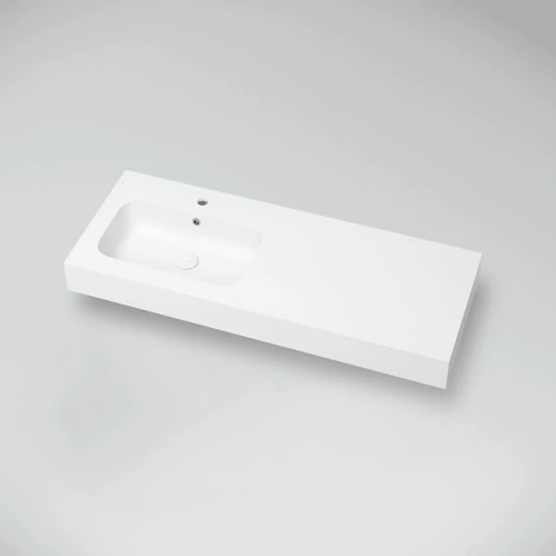 Marmy Bottega 120x46 cm öntött márvány mosdó, balos 80 7680 12 31 10