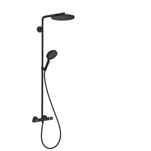 Hansgrohe Raindance Select S Showerpipe 240 1jet termosztátos zuhanyrendszer, matt fekete 27633670