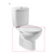 Roca Victoria alsó kifolyású monoblokkos WC-csésze, szerelőkészlettel - A342394000