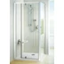 Ravak Pivot PDOP2-110 kétrészes kifelé nyíló zuhanyajtó fehér kerettel, transparent biztonsági üveggel